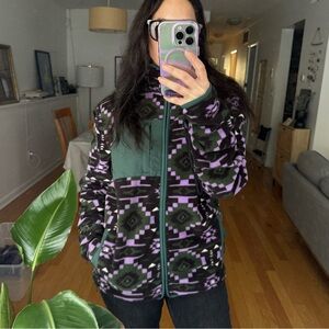 WeSC Moritz Aztec Polar Fleece Blanket Jacket